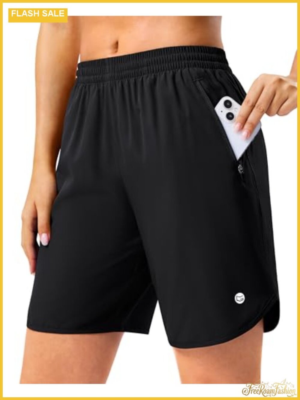 Women's Athletic Running Shorts with Zipper Pockets 5" 7" Inseam